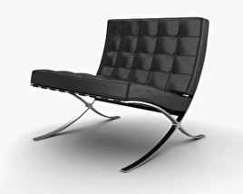 Barcelona 肘掛け椅子 3Dモデル