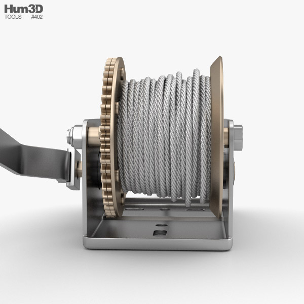 Hand Crank Winch with Steel Cable 3D Model $34 - .3ds .blend .c4d .fbx .max  .ma .lxo .obj - Free3D