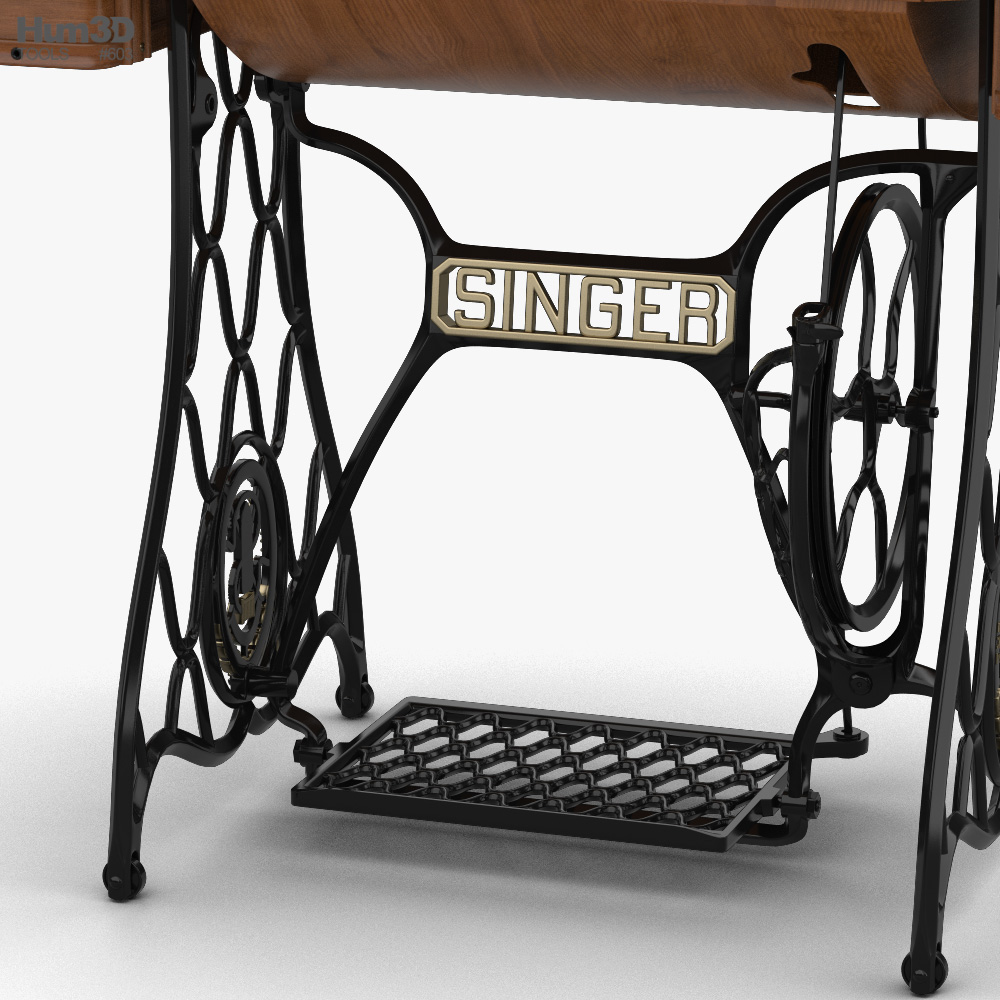 Sewing Machine Desk 3D model