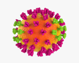 Вирус гриппа 3D модель