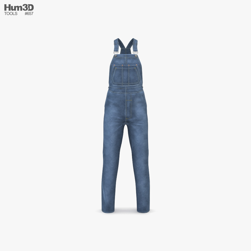 Women's Jeans Overall 3D model - Download Clothes on