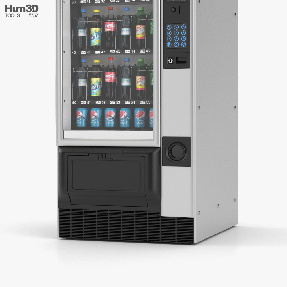 Snack and Drink Vending Machine 3D model - Download Life and Leisure on