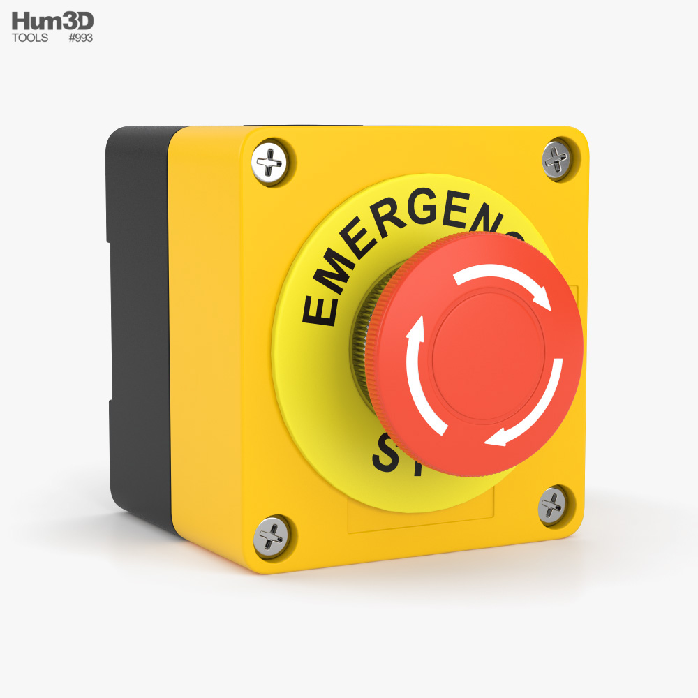 3d rendering stop button isolated 10161426 PNG