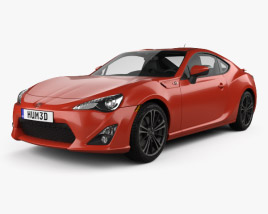 Toyota GT 86 with HQ interior 2015 3D model