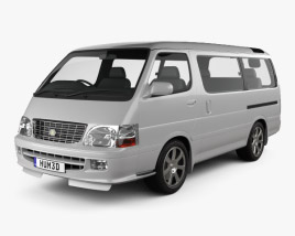Toyota Hiace Passenger Van (JP) 2002 3D model