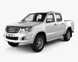 Toyota Hilux Double Cab with HQ interior 2018 3D model