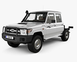 Toyota Land Cruiser (VDJ79R) Double Cab Chassis with HQ interior 2016 3D model