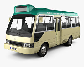 Toyota Coaster Hong Kong Autobus 1995 Modèle 3D