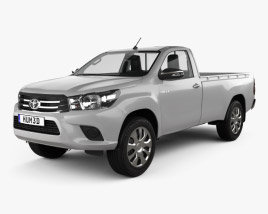 Toyota Hilux Single Cab SR с детальным интерьером 2015 3D модель