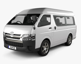 Toyota Hiace Passenger Van L1H3 DX RHD 带内饰 2015 3D模型