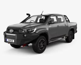 Toyota Hilux Doppelkabine Rugged X 2023 3D-Modell