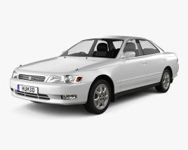 Toyota Mark II with HQ interior 1995 3D model