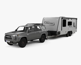 Toyota 4Runner TRD Pro with Trailer Car Jayco Journey Caravan 2024 3D model