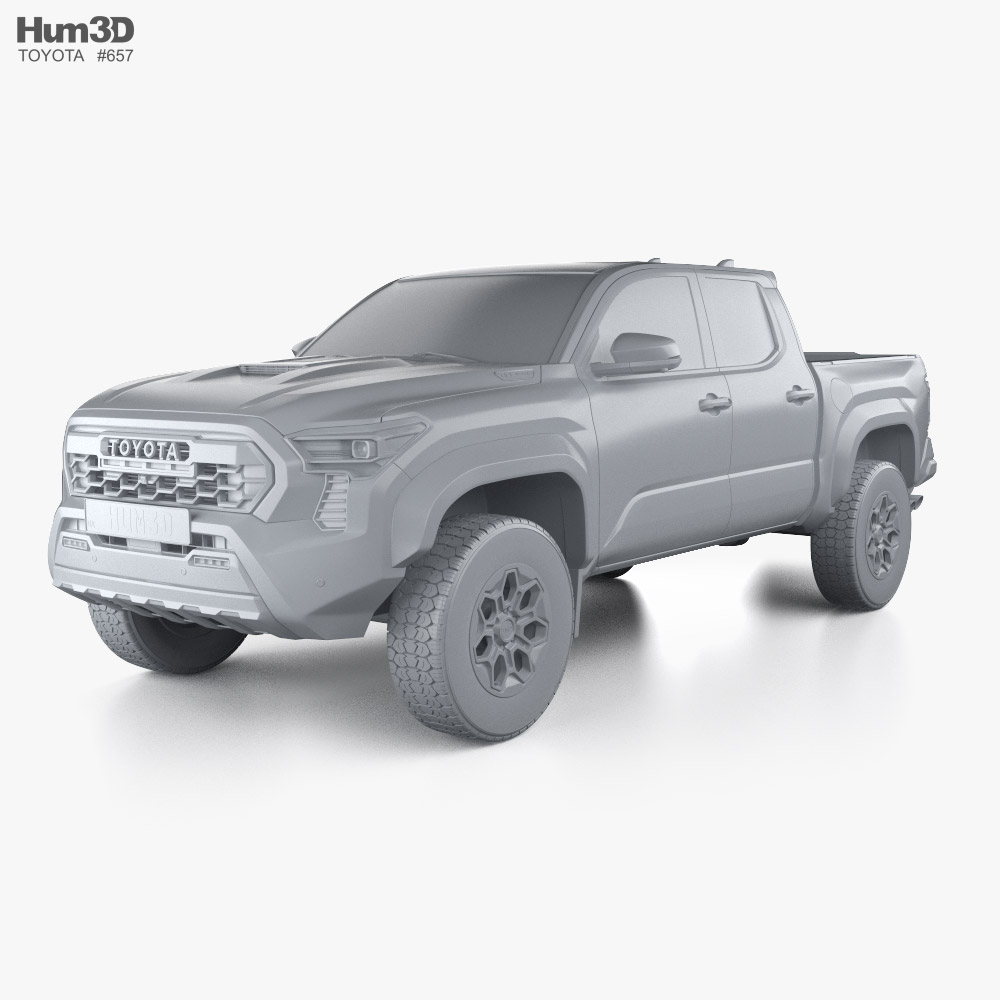 Toyota Tacoma ダブルキャブ Short ベッド TRD Pro 2024 3Dモデル