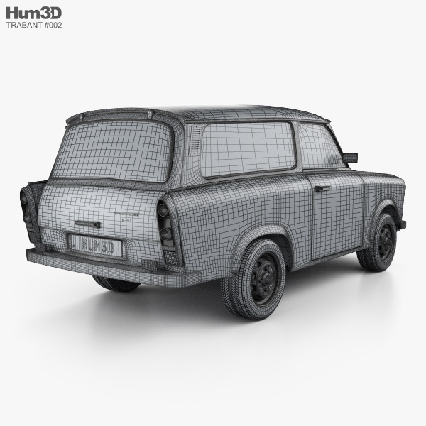 Trabant 601 Kombi 1965 3D model - Download Vehicles on