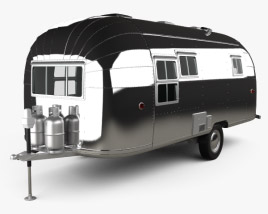 Airstream Flying Cloud Travel Trailer 1954 3D 모델 