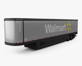 Peterbilt Walmart AVEC Semi Trailer 2015 3D model