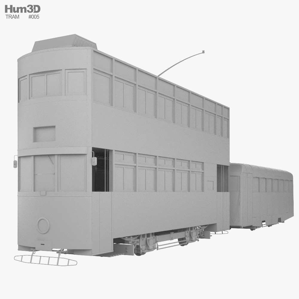 Hong Kong tram 3D model - Download Train on 3DModels.org