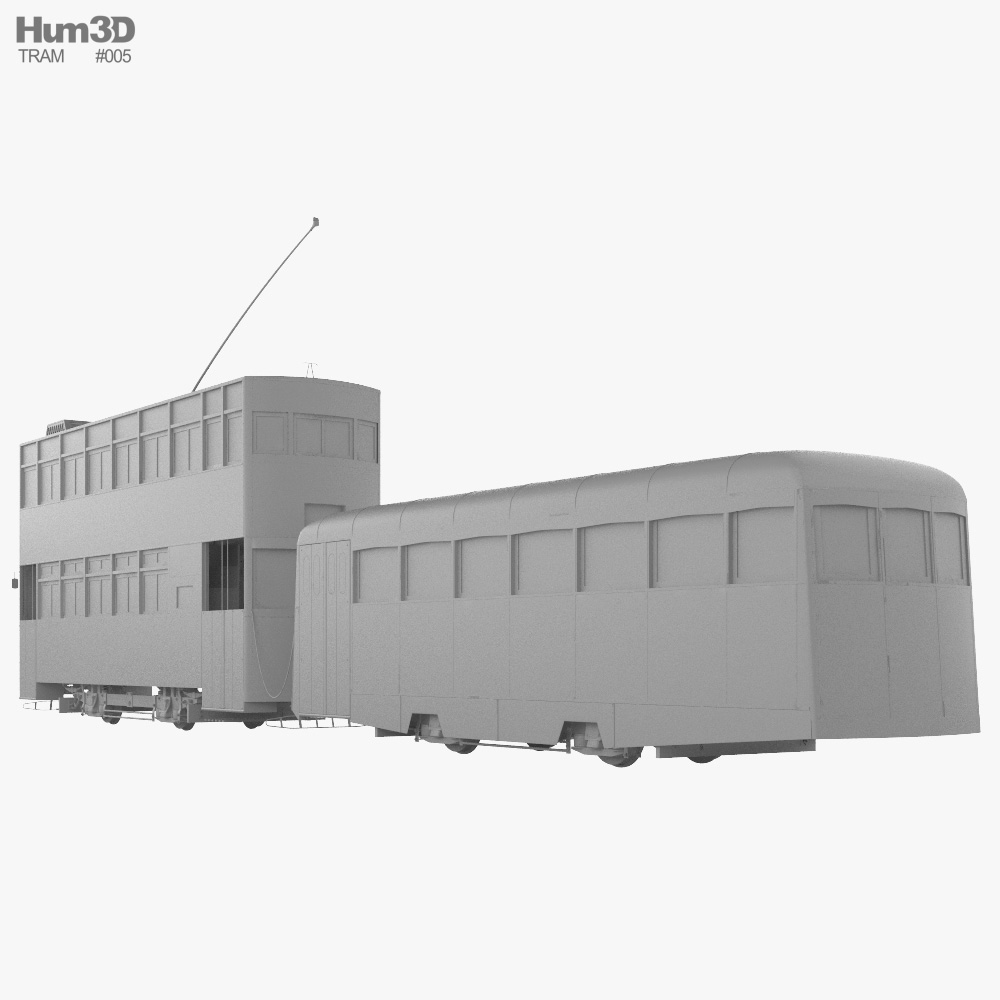 Hong Kong tram 3D model - Download Train on 3DModels.org