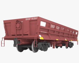 Railroad side dump wagon 3D model