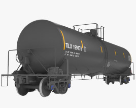 Railroad tank wagon 3D model