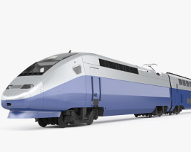 Высокоскоростной двухэтажный электропоезд SNCF TGV 2N2 3D модель