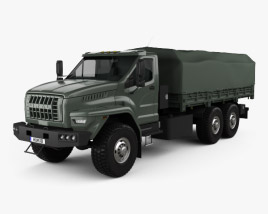 Ural Next Flatbed Canopy Truck 2018 3D模型