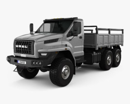 Ural Next フラットベッドトラック 2018 3Dモデル