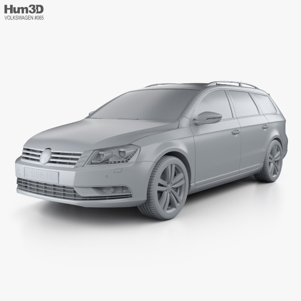 Volkswagen Passat (B7) variant 2014 3D-Modell - Herunterladen Fahrzeuge on
