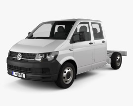 Volkswagen Transporter (T6) 더블캡 Chassis 2019 3D 모델 
