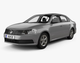 Volkswagen Lavida 세단 인테리어 가 있는 2017 3D 모델 