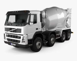 Volvo FM Truck 8×4 混凝土搅拌车 2010 3D模型