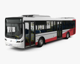 Volvo B7RLE Bus mit Innenraum und Motor 2018 3D-Modell
