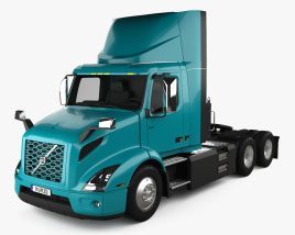 Volvo VNR Electric Tractor Truck 3-axle 2024 3D model