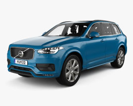 Volvo XC90 T6 R-Design with HQ interior and engine 2019 3D model