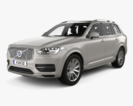 Volvo XC90 T5 with HQ interior and engine 2018 3D model