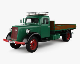 Volvo LV81 フラットベッドトラック 1937 3Dモデル