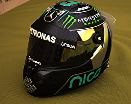 Шлем гонщика Формулы-1 3D модель