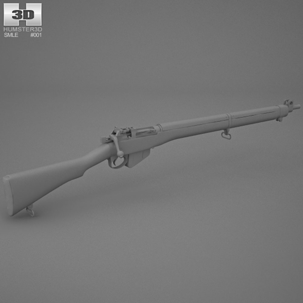 3d model lee enfield 4 rifle