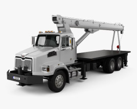 Western Star 4700 Set Back Crane Truck 2015 3D model