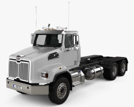 Western Star 4700 SB Day Cab Camião Chassis 2016 Modelo 3d