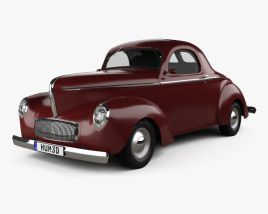 Willys Americar DeLuxe Coupe 1940 3D model