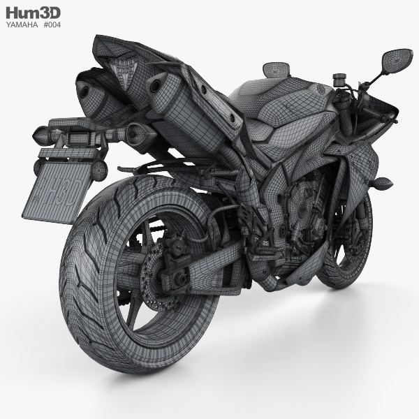 Yamaha R1 2014 3D model - Download Vehicles on