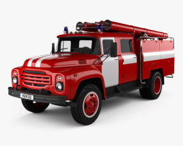 ZIL 130 Camion de Pompiers 1994 Modèle 3D