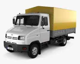 ZIL Bychok 5301 AO Truck 2015 Modèle 3D
