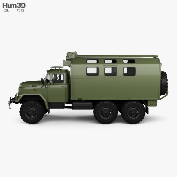ZiL 131 Caminhão do Exército 1966 3D model - Baixar Militar no