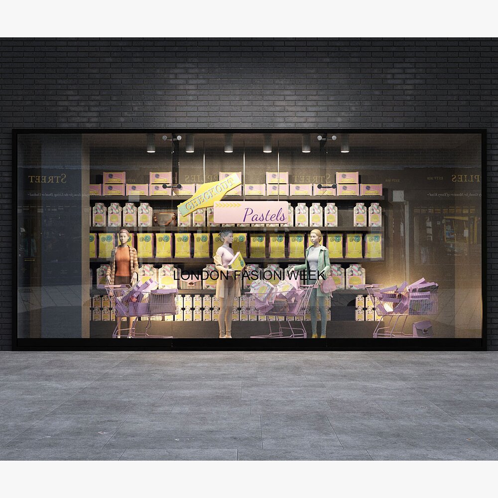 Chic Confectionery Storefront 3D модель