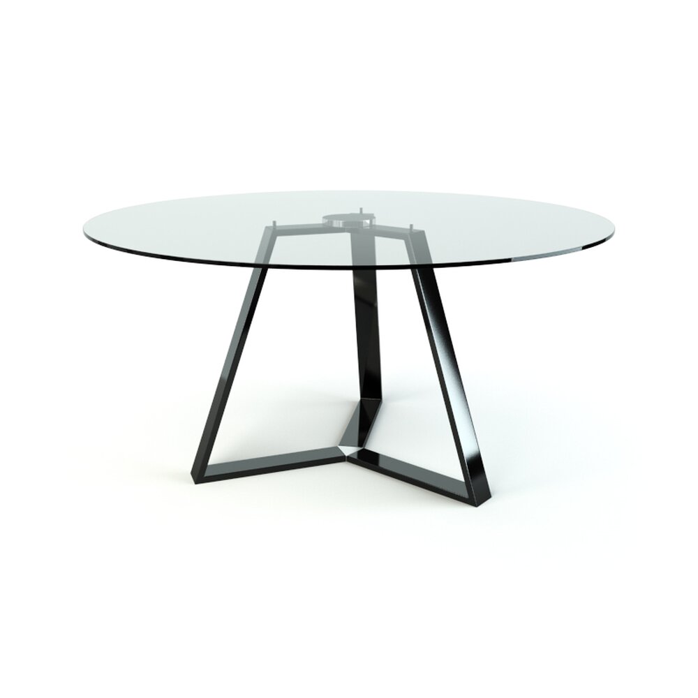 Modern Glass-Top Table 02 3D-Modell