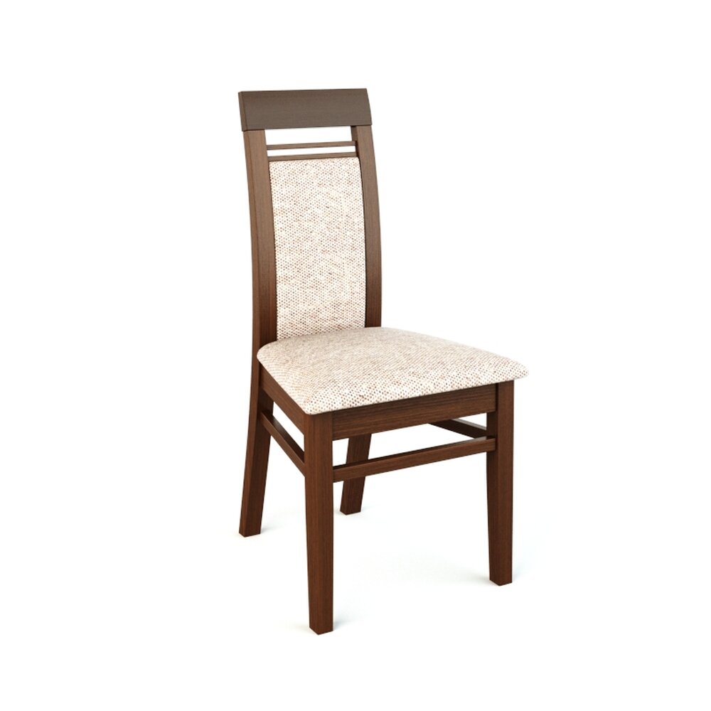 Elegant Wooden Dining Chair 3d model