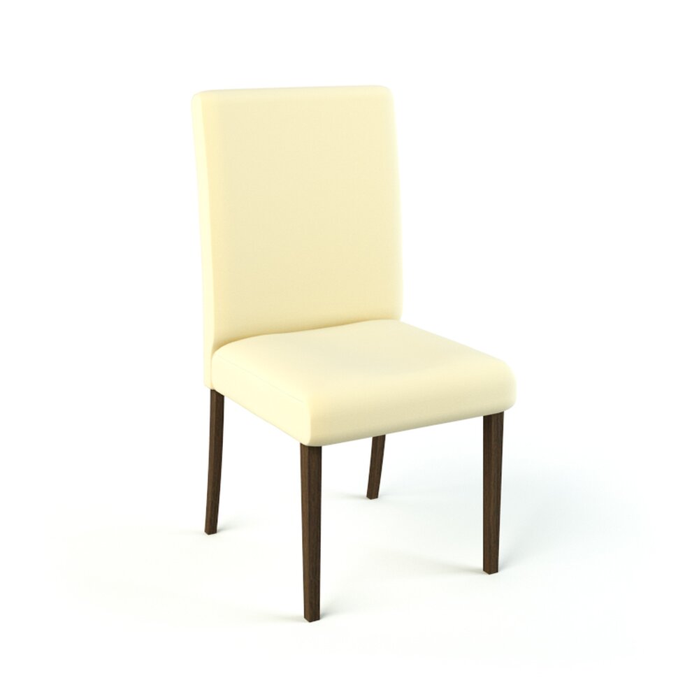 Modern Cream Dining Chair 3D-Modell